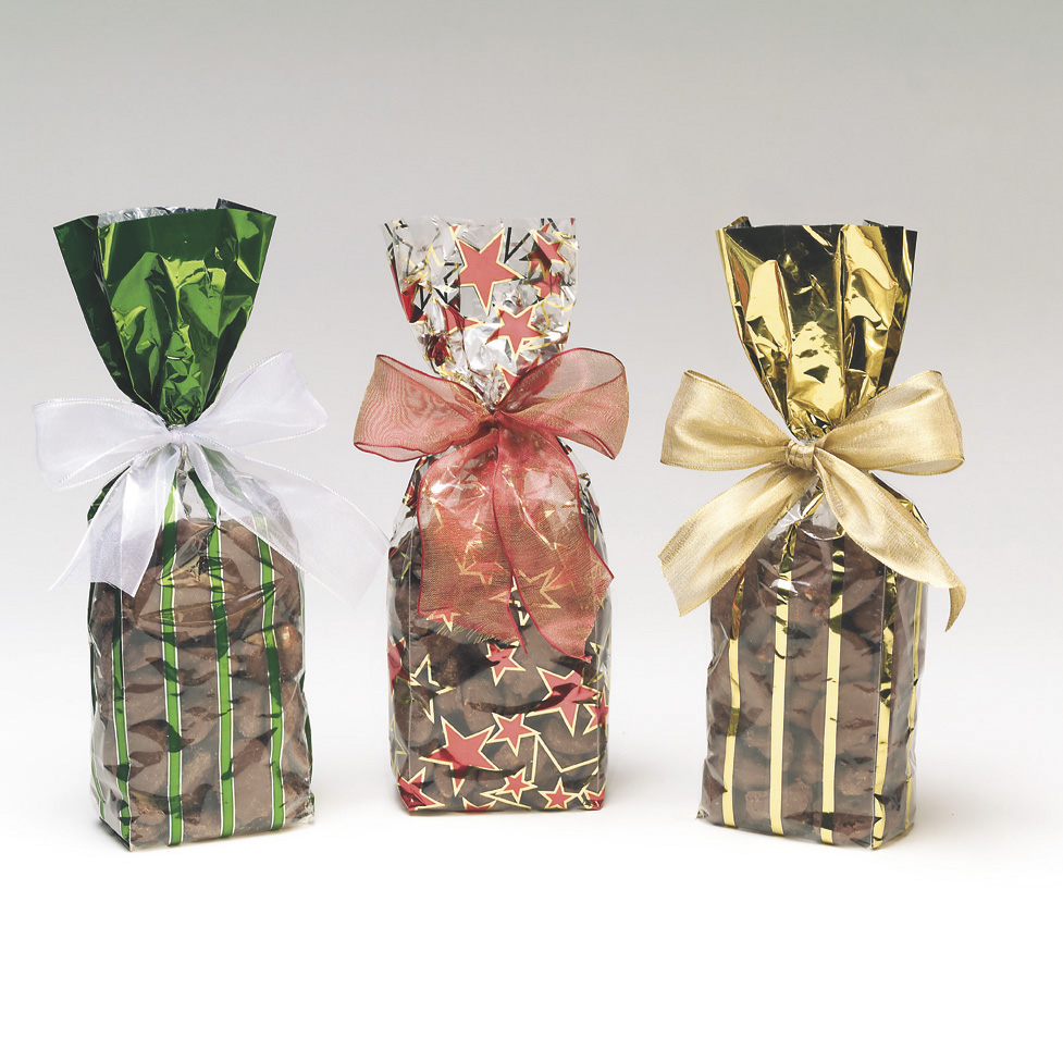 Two - 1 lb Gift Bags of Milk Chocolate Pecans